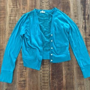 Aqua blue cardigan